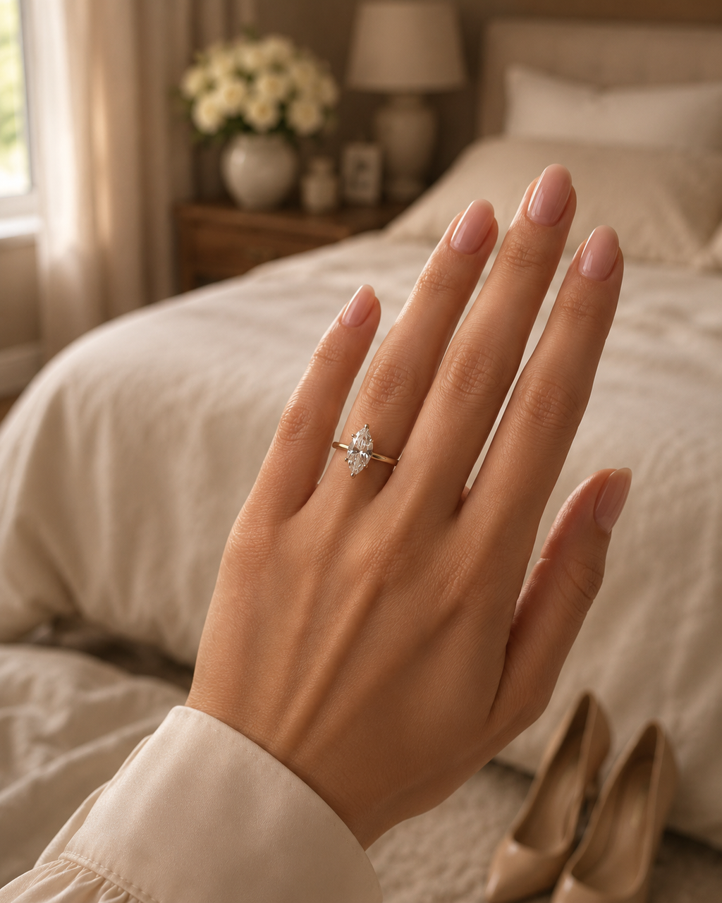 2ct Marquise Lab-Grown Diamond Ring – 14K Gold