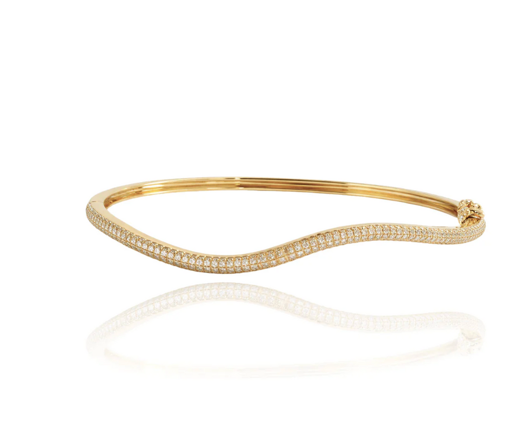 Stackable Pave Wave Bangle