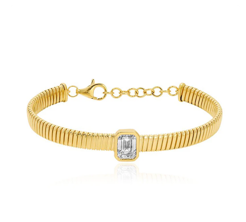 Lab Diamond Omega Chain Bracelet