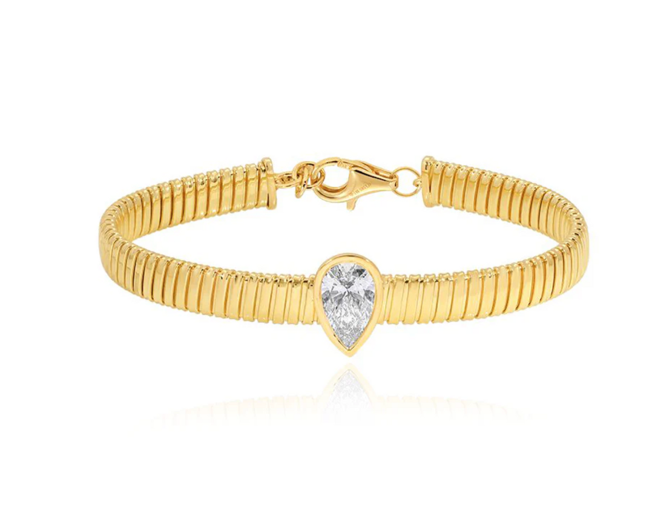 Lab Diamond Omega Chain Bracelet